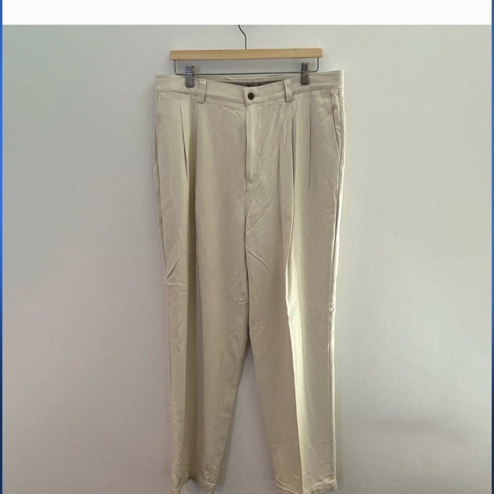Tommy Bahama Silk Pants  Beige Size 14 VINTAGE.  New With Tags Y2K